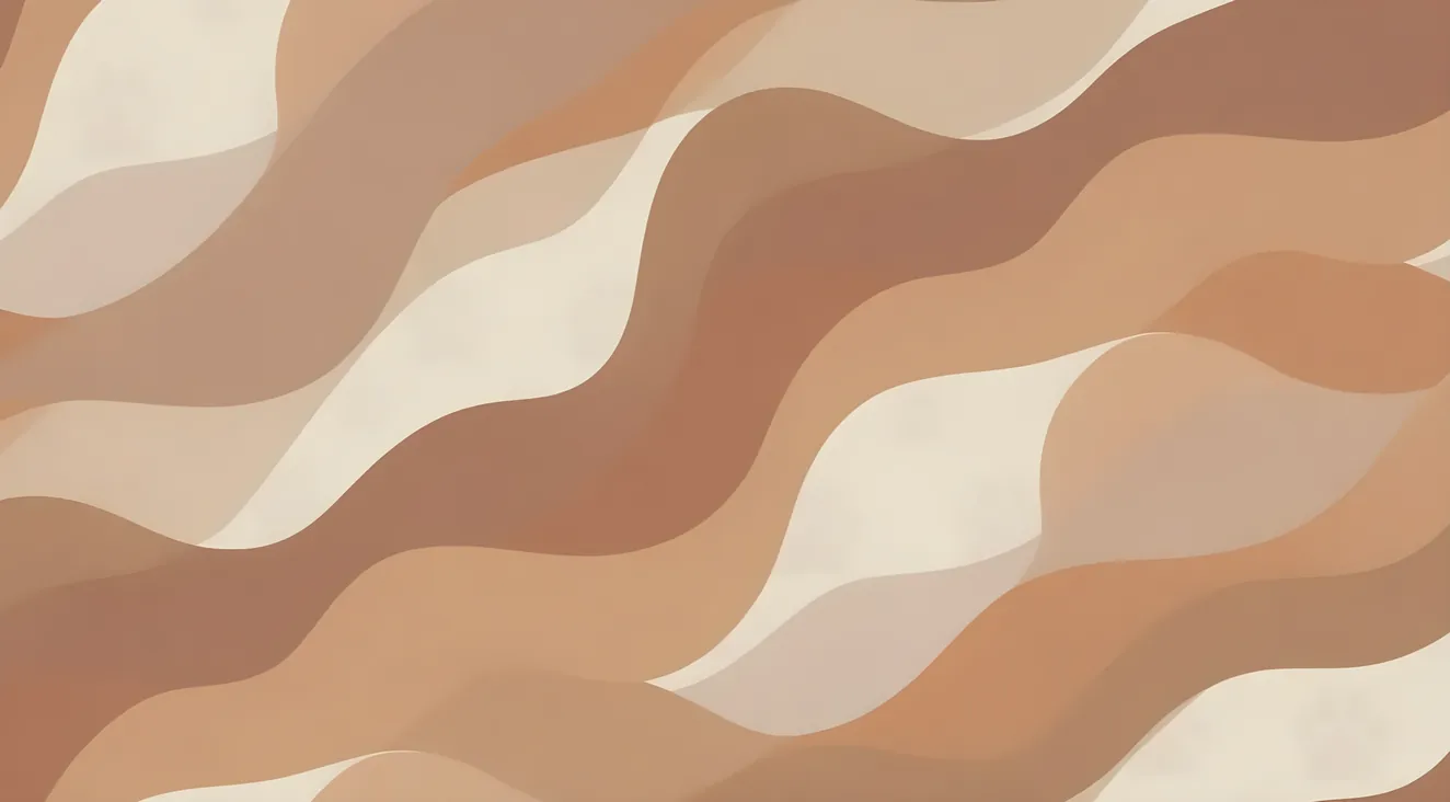 Abstract pattern with warm earth tones and paw print motifs